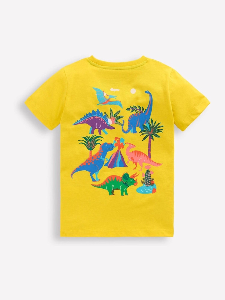 Boden Yellow 100% Cotton Front & Back Graphic T-Shirt - Image 2 of 3