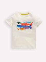 Boden Cream 100% Cotton Riso Graphic T-Shirt - Image 1 of 3