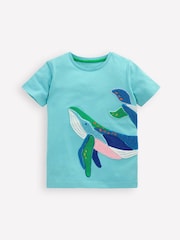 Boden Blue Whale Chain Stitch T-Shirt - Image 1 of 3