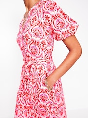 Boden Red Marun Sofia Trim Jersey Midi Dress - Image 5 of 5