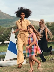 Boden Yellow Colette 100% Linen Jumpsuit - Image 1 of 5