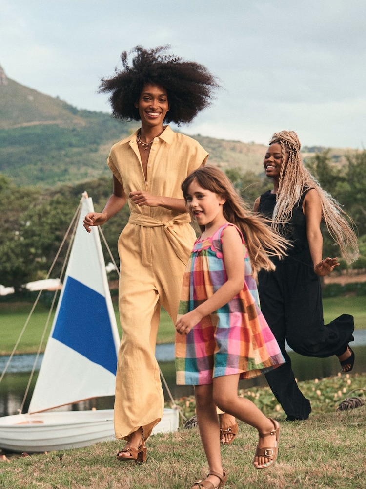 Boden Yellow Colette 100% Linen Jumpsuit - Image 1 of 5 Boden Yellow Colette 100% Linen Jumpsuit - Image 1 of 5