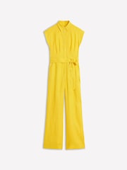 Boden Yellow Colette 100% Linen Jumpsuit - Image 5 of 5