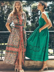 Boden Green Alexa 100% Cotton Maxi Shirt Dress - Image 1 of 7