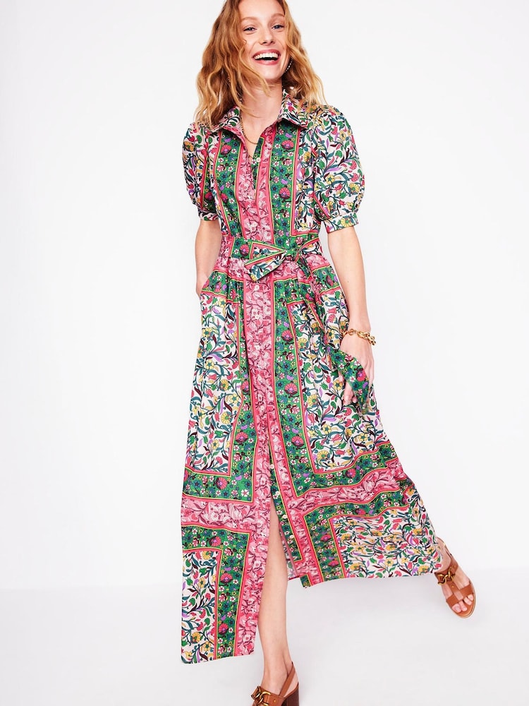 Boden Green Alexa 100% Cotton Maxi Shirt Dress - Image 2 of 7