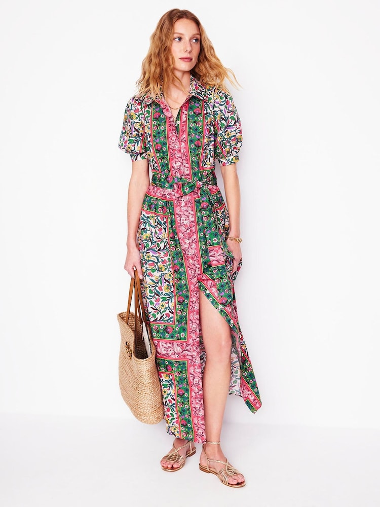 Boden Green Alexa 100% Cotton Maxi Shirt Dress - Image 6 of 7