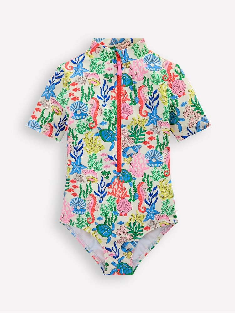 Boden Orange Short Sleeved Swimsuit - Image 1 of 3