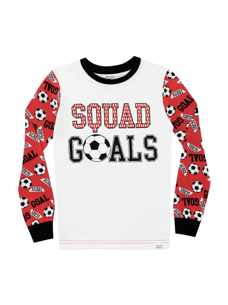 Harry Bear Red Snuggle Fit Squad Goals Football 100% Cotton Pyjamas - Image 2 of 5