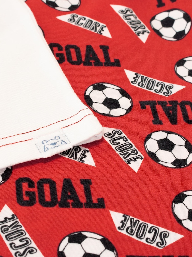 Harry Bear Red Snuggle Fit Squad Goals Football 100% Cotton Pyjamas - Image 5 of 5