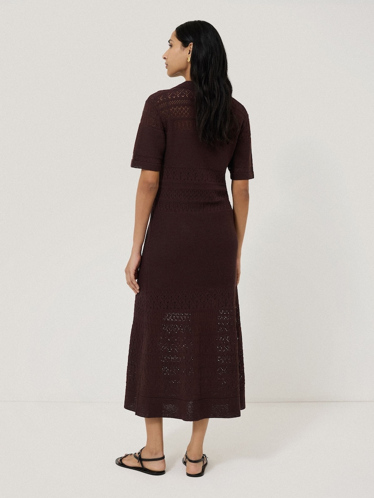 Jigsaw Red Blend Pointelle Dress - Image 2 of 7