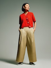 Jigsaw Red Short Sleeve Cardigan - Image 1 of 7