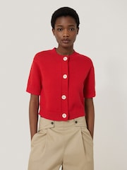 Jigsaw Red Short Sleeve Cardigan - Image 2 of 7