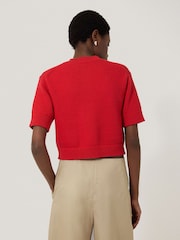 Jigsaw Red Short Sleeve Cardigan - Image 5 of 7