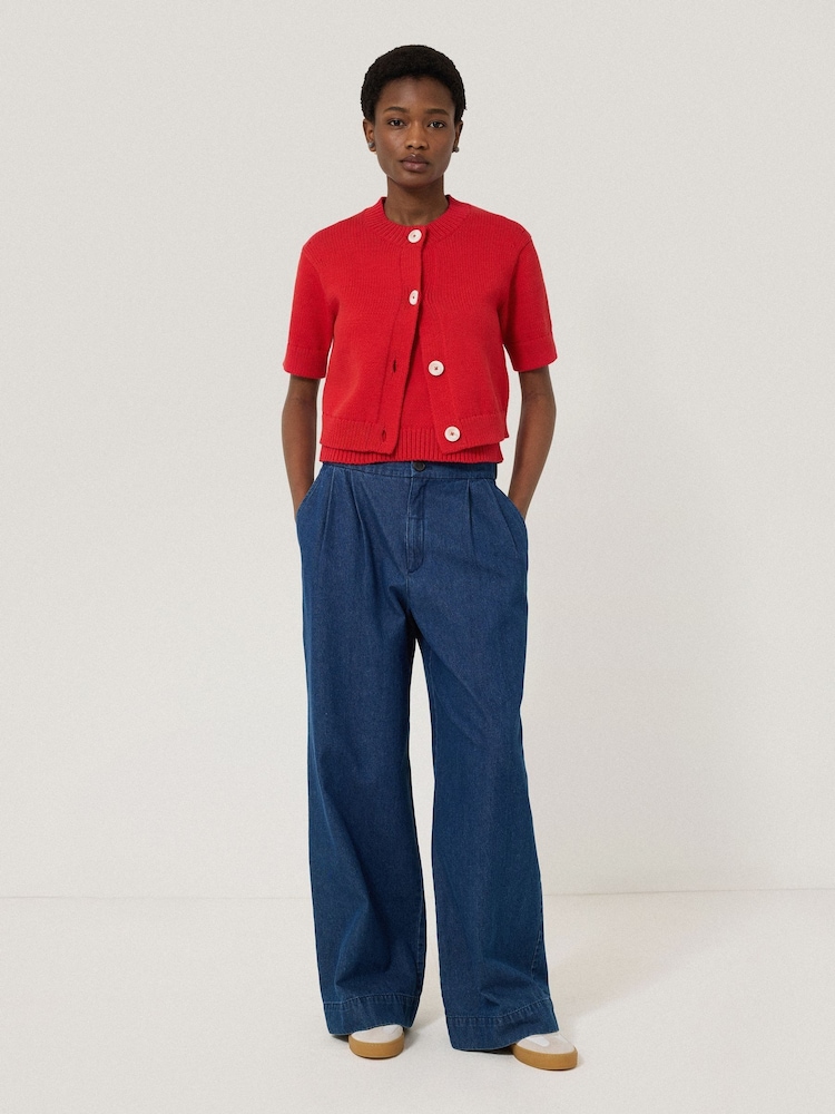 Jigsaw Red Short Sleeve Cardigan - Image 6 of 7