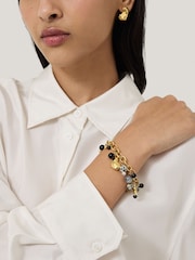 Jigsaw Gold Tone Semi Precious Charm Bracelet - Image 2 of 2