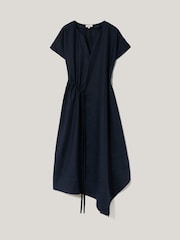 Jigsaw Blue 100% Linen Channel Midi Dress - Image 6 of 6