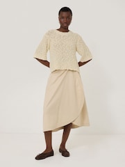 Jigsaw Cream Blend Boucle T-Shirt - Image 5 of 6