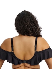 Elomi Black Bardot Plain Sailing Underwired Bikini Top - Image 3 of 5