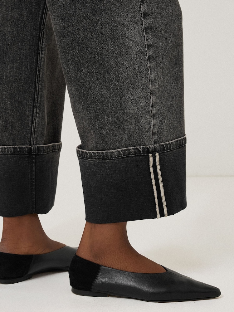 Jigsaw Black Blair Turn Up Jeans - Image 2 of 6 Jigsaw Black Blair Turn Up Jeans - Image 2 of 6