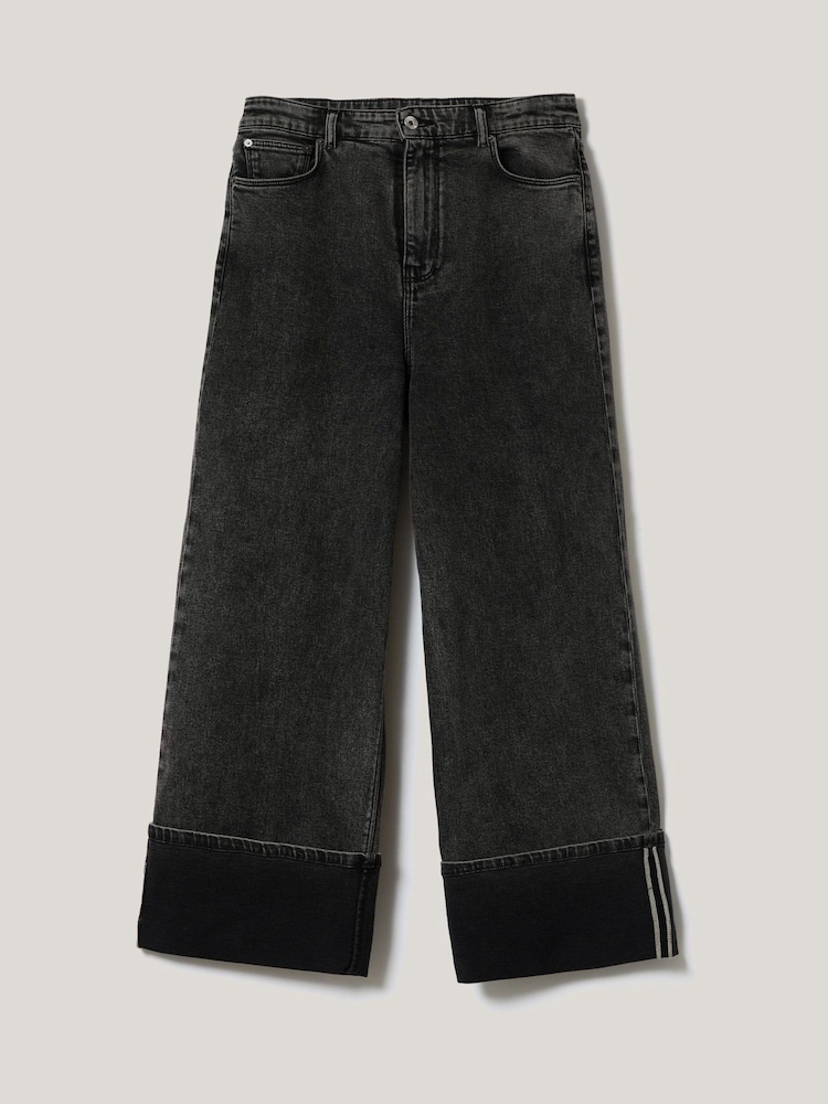 Jigsaw Black Blair Turn Up Jeans - Image 6 of 6 Jigsaw Black Blair Turn Up Jeans - Image 6 of 6