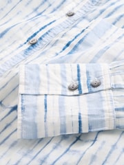 GapStudio Blue Voile Crop Shirt - Image 6 of 6