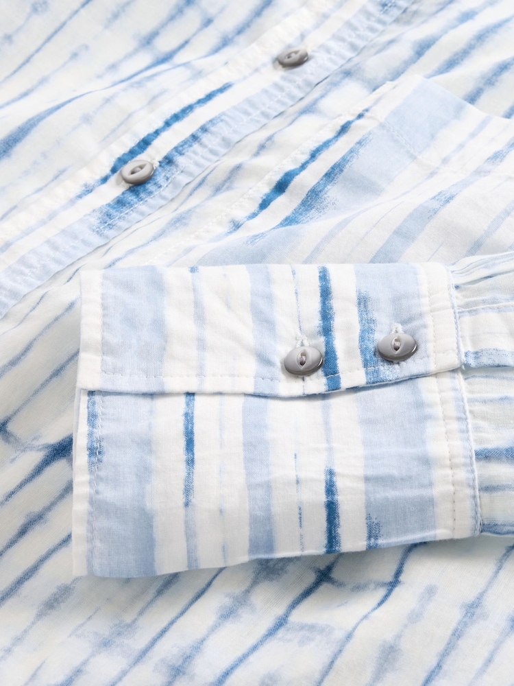 GapStudio Blue Voile Crop Shirt - Image 6 of 6