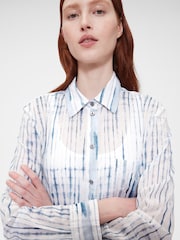 GapStudio Blue/White Voile Shirt Dress - Image 5 of 7