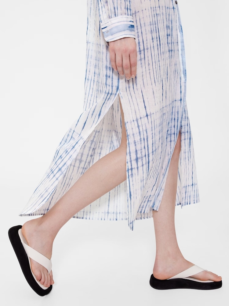 GapStudio Blue/White Voile Shirt Dress - Image 6 of 6 GapStudio Blue/White Voile Shirt Dress - Image 6 of 6