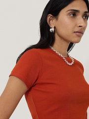 Jigsaw Orange Baby Fine T-Shirt - Image 2 of 5