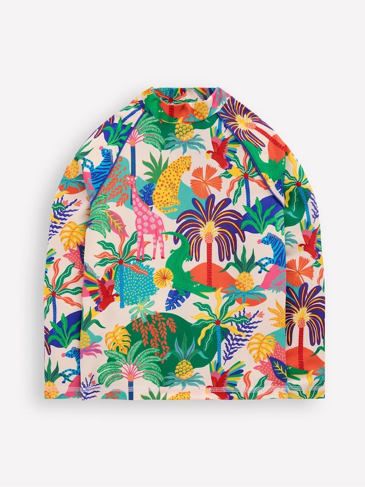Boden Green Sunsafe Patterned Rash Vest - Image 1 of 3