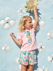Boden Green Juniper Woven Frill 100% Cotton Shorts - Image 1 of 4