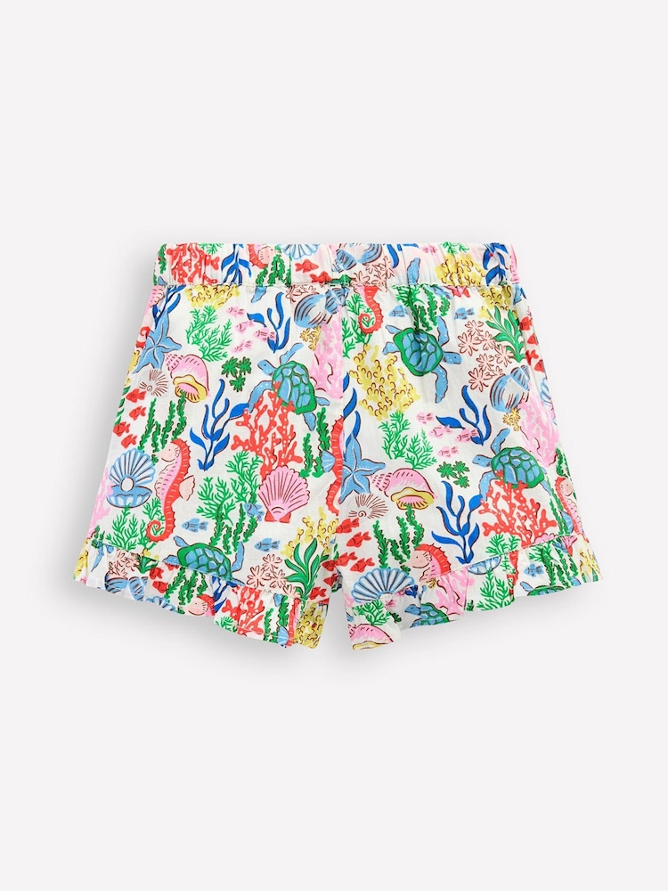 Boden Multi Juniper Woven Frill 100% Cotton Shorts - Image 3 of 4