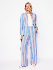 Boden Blue Westbourne Linen Trousers - Image 1 of 6