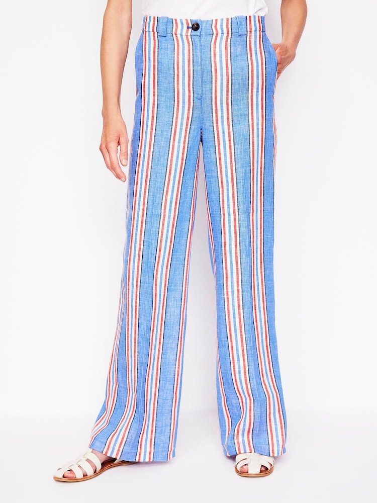 Boden Blue Westbourne Linen Trousers - Image 3 of 6