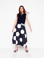 Boden Blue Isabella Sateen Skirt - Image 2 of 7