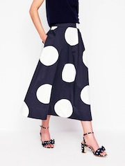 Boden Blue Isabella Sateen Skirt - Image 4 of 7
