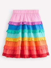 Boden Red Ruffle 100% Cotton Midi Skirt - Image 2 of 4