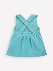 Boden Blue Cross-Back 100% Cotton Pom Top - Image 2 of 3