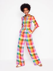 Boden Multi Dulwich 100% Linen Trousers - Image 4 of 8