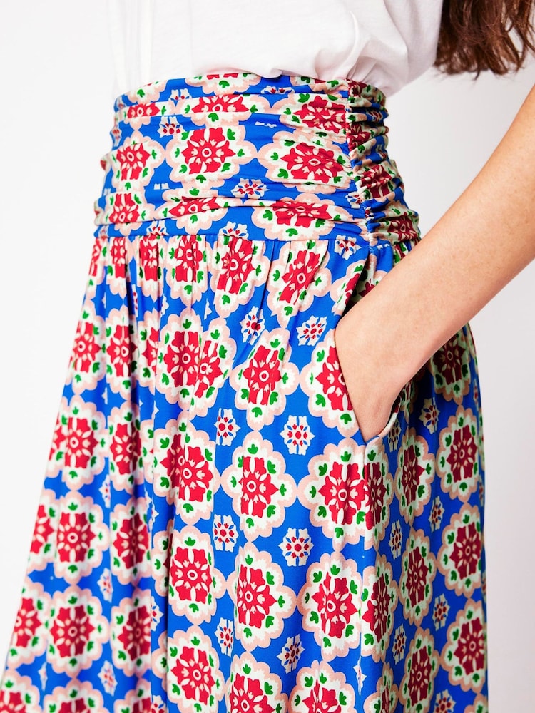 Boden Blue Rosaline Jersey Skirt - Image 2 of 5