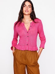 Boden Josie Cropped 100% Linen Cardigan - Slika 1 iz 6