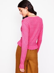 Boden Josie Cropped 100% Linen Cardigan - Slika 3 iz 6