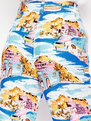 Boden Blue Westbourne Crop 100% Linen Trousers - Image 3 of 6