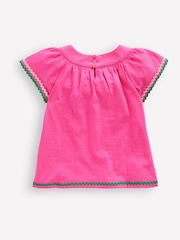 Boden Pink Trim Detail Pretty 100% Cotton Top - Image 2 of 3