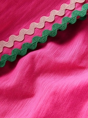 Boden Pink Trim Detail Pretty 100% Cotton Top - Image 3 of 3