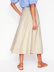 Boden Cream Panelled Full Denim Skirt - Image 3 of 5