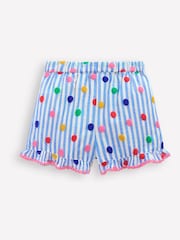 Azul - Boden Juniper Woven Frill 100% Cotton Shorts - Imagen 2 de 3