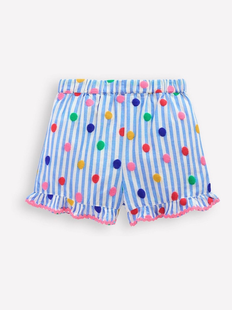 Azul - Boden Juniper Woven Frill 100% Cotton Shorts - Imagen 2 de 3