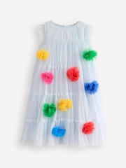 Boden Blue Tulle Tiered Dress - Image 2 of 4