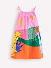Boden Pink Strappy 100% Cotton Appliqué Dress - Image 2 of 4